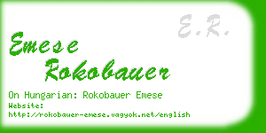 emese rokobauer business card